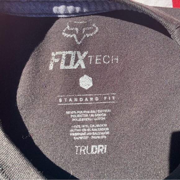 🏁🦊 Fox Racing Tech TruDri Black & Teal Short Sleeve Graphic Logo T-Shirt 🦊🏁 - Picture 11 of 15